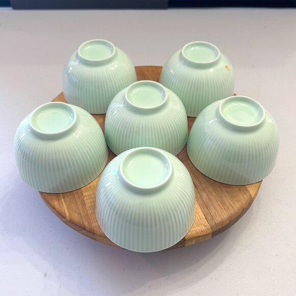 Awe-Inspiring Japanese Set of 6 Specially Crafted Hand-Painted Ice-Cream Bowls! - Picture 3 of 15